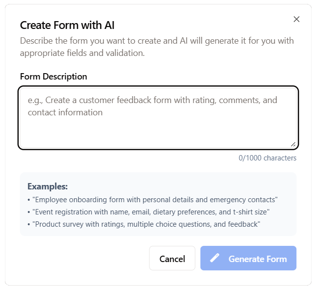 AI Generation Screenshot
